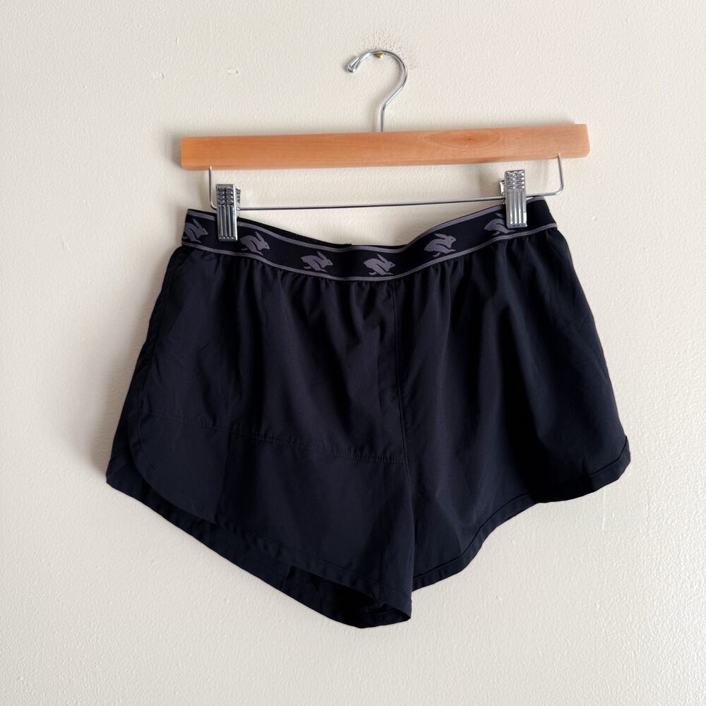 Rabbit Black Winner 2.0 Running Shorts Medium USA Made Jogging Marathon